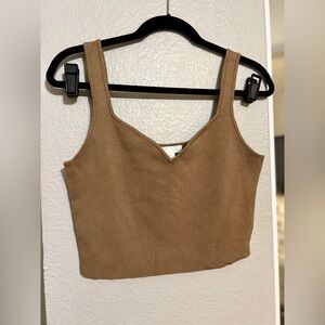 H&M Taupe Crop Top